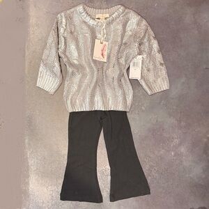 Jessica Simpson | Metallic Sweater Set Flare Pants | NWT